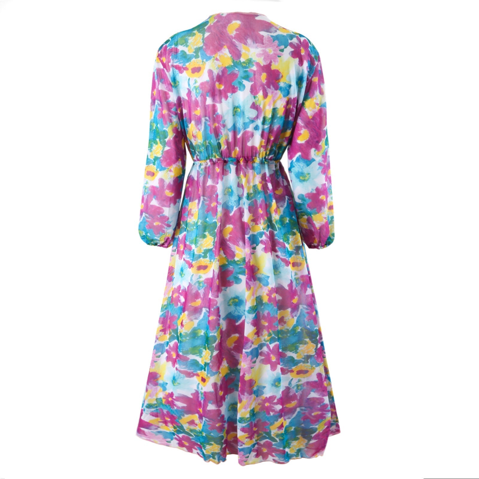 Siamese Conservative Swimsuit Printing Hollow Out Cutout Mesh Wrap Skirt Set Swimsuit Bella Mia